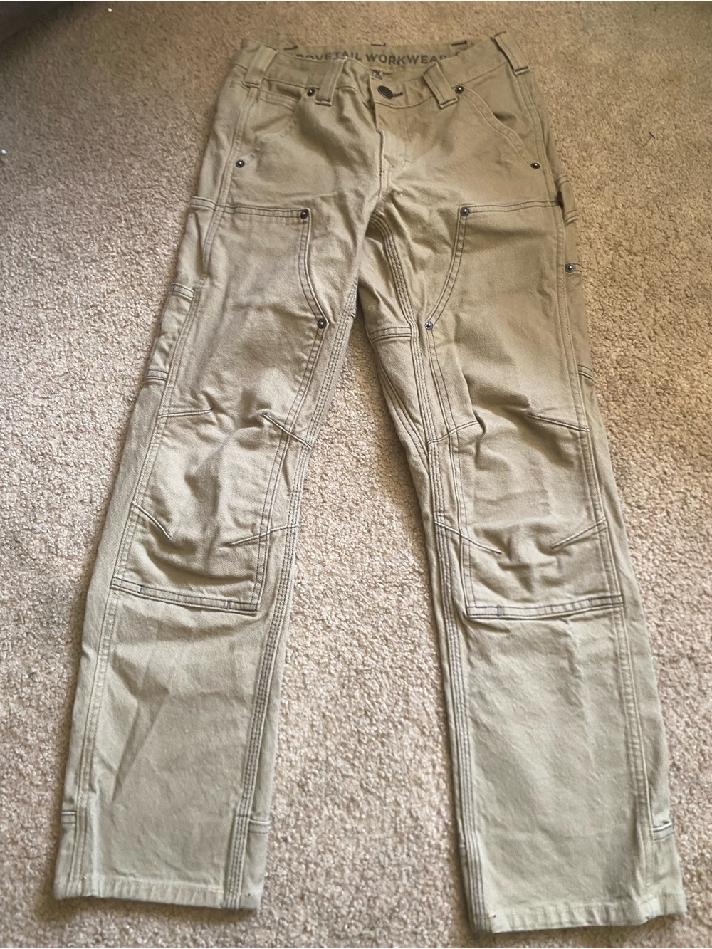 Dovetail Workwear Britt Utility Pants Size 2 28 Canvas Workwear Tan